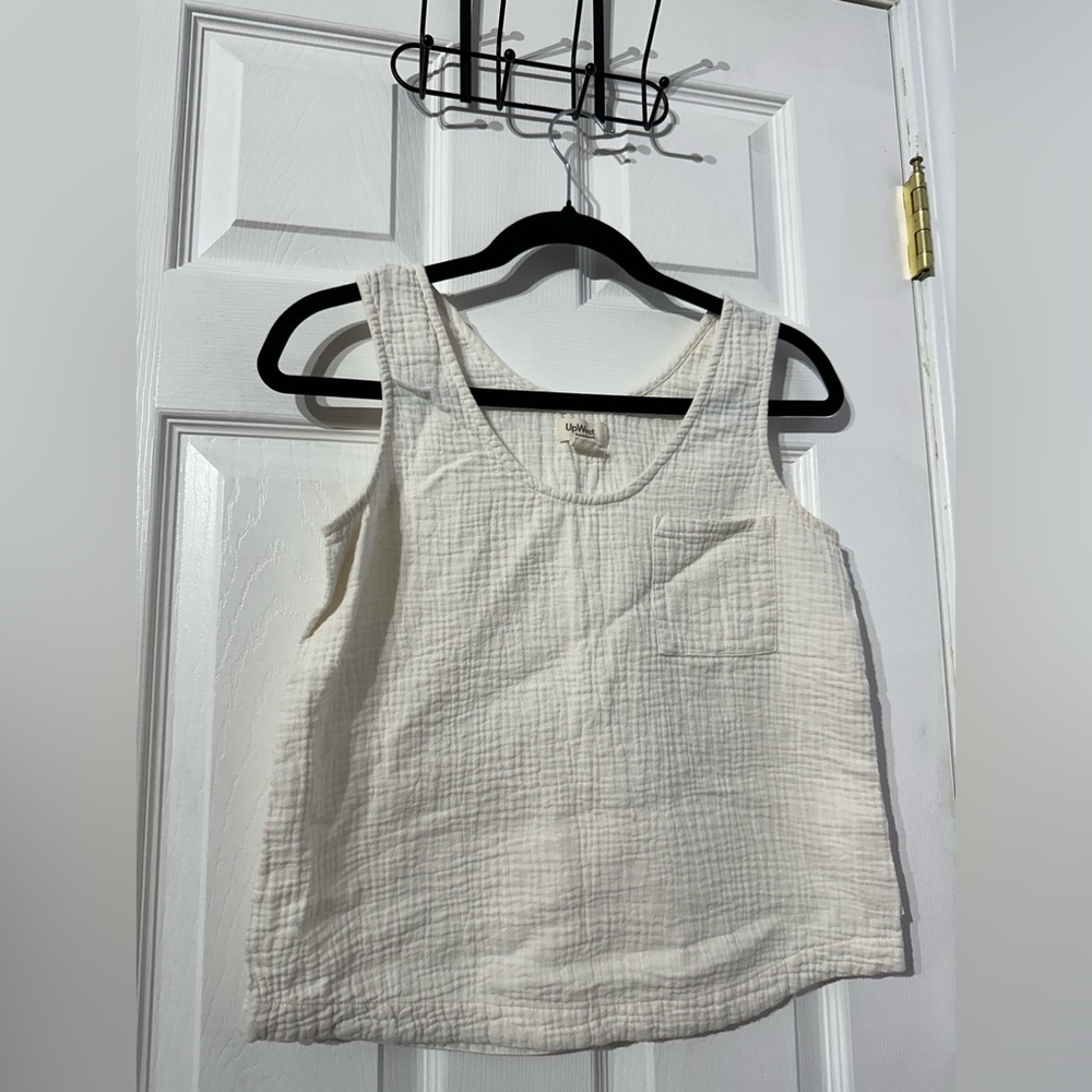 UpWest Cream Boxy Tank Top (XS) - Picture 3 of 16